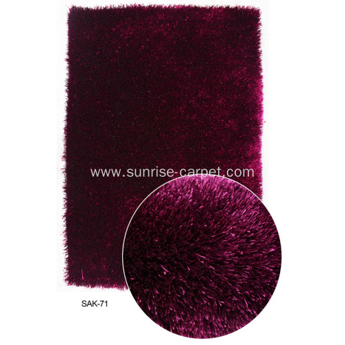 100% Polyester Thick Silk Yarn Carpet